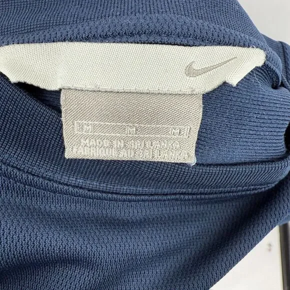Nike Long sleeve Shirt mens Medium Navy Blue pullover - Picture 6 of 8